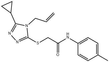 2-{[5-cyclopropyl-4-(prop-2-en-1-yl)-4H-1,2,4-triazol-3-yl]sulfanyl}-N-(4-methylphenyl)acetamide