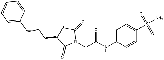 2-((Z)-2,4-dioxo-5-((E)-3-phenylallylidene)thiazolidin-3-yl)-N-(4-sulfamoylphenyl)acetamide