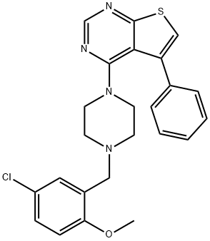 4-(4-(5-chloro-2-methoxybenzyl)piperazin-1-yl)-5-phenylthieno[2,3-d]pyrimidine