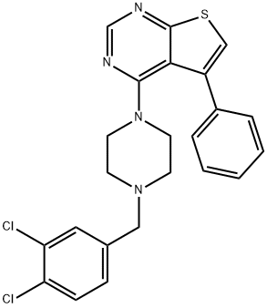 4-(4-(3,4-dichlorobenzyl)piperazin-1-yl)-5-phenylthieno[2,3-d]pyrimidine