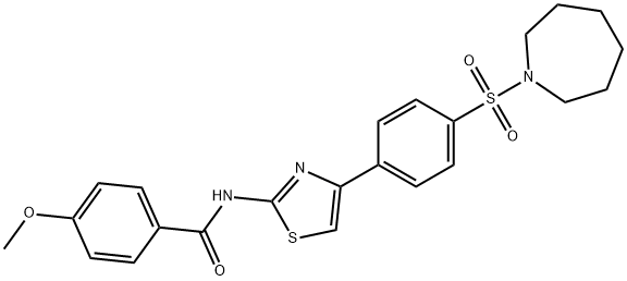 N-{4-[4-(azepan-1-ylsulfonyl)phenyl]-1,3-thiazol-2-yl}-4-methoxybenzamide
