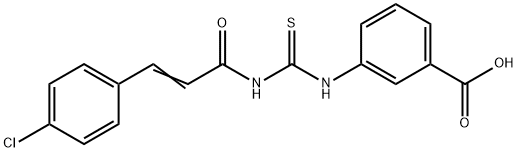 3-[[[[3-(4-CHLOROPHENYL)-1-OXO-2-PROPENYL]AMINO]THIOXOMETHYL]AMINO]-BENZOIC ACID