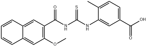 3-[[[[(3-METHOXY-2-NAPHTHALENYL)CARBONYL]AMINO]THIOXOMETHYL]AMINO]-4-METHYL-BENZOIC ACID