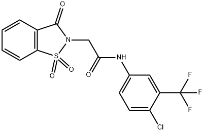 N-[4-chloro-3-(trifluoromethyl)phenyl]-2-(1,1-dioxido-3-oxo-1,2-benzisothiazol-2(3H)-yl)acetamide
