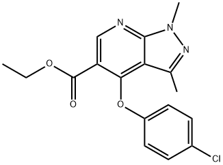 ethyl 4-(4-chlorophenoxy)-1,3-dimethyl-1H-pyrazolo[3,4-b]pyridine-5-carboxylate