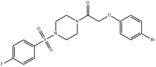 2-(4-溴苯氧基)-1-(4-((4-氟苯基)磺酰基)哌嗪-1-基)乙酮
