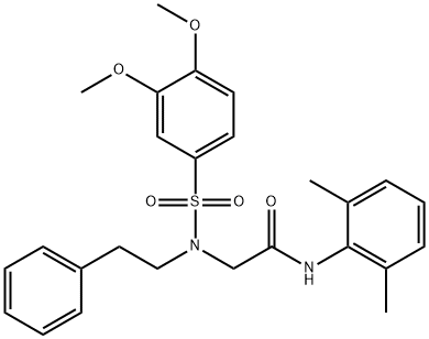 N~2~-[(3,4-dimethoxyphenyl)sulfonyl]-N-(2,6-dimethylphenyl)-N~2~-(2-phenylethyl)glycinamide