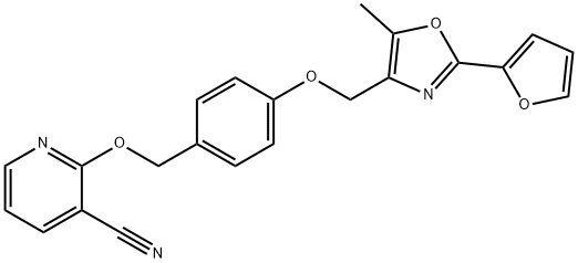 2-[4-[[2-(furan-2-yl)-5-methyl-4-oxazolyl]methoxy]
benzyloxy]nicotinonitrile