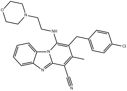 2-(4-chlorobenzyl)-3-methyl-1-((2-morpholinoethyl)amino)benzo[4,5]imidazo[1,2-a]pyridine-4-carbonitrile