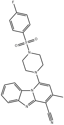 1-(4-((4-fluorophenyl)sulfonyl)piperazin-1-yl)-3-methylbenzo[4,5]imidazo[1,2-a]pyridine-4-carbonitrile