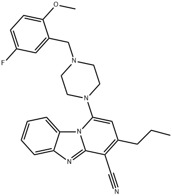 1-[4-(5-fluoro-2-methoxybenzyl)piperazin-1-yl]-3-propylpyrido[1,2-a]benzimidazole-4-carbonitrile