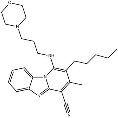 3-methyl-1-((3-morpholinopropyl)amino)-2-pentylbenzo[4,5]imidazo[1,2-a]pyridine-4-carbonitrile