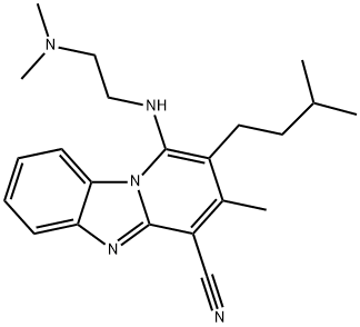 1-((2-(dimethylamino)ethyl)amino)-2-isopentyl-3-methylbenzo[4,5]imidazo[1,2-a]pyridine-4-carbonitrile
