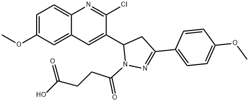 4-(5-(2-chloro-6-methoxyquinolin-3-yl)-3-(4-methoxyphenyl)-4,5-dihydro-1H-pyrazol-1-yl)-4-oxobutanoic acid