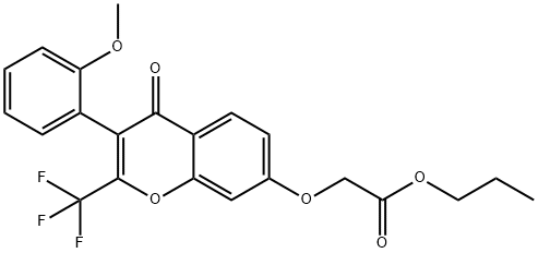 propyl {[3-(2-methoxyphenyl)-4-oxo-2-(trifluoromethyl)-4H-chromen-7-yl]oxy}acetate