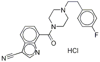 7-[[4-[2-(4-氟苯基)乙基]-1-哌嗪基]羰基]-1H-吲哚-3-碳腈盐酸盐