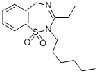 1,2,4-Benzothiadiazepine, 2,5-dihydro-3-ethyl-2-hexyl-, 1,1-dioxide