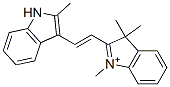 1,3,3-Trimethyl-2-[2-(2-methyl-1H-indole-3-yl)ethenyl]-3H-indole-1-ium