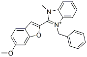 1-Methyl-2-(6-methoxybenzofuran-2-yl)-3-benzyl-1H-benzimidazole-3-ium