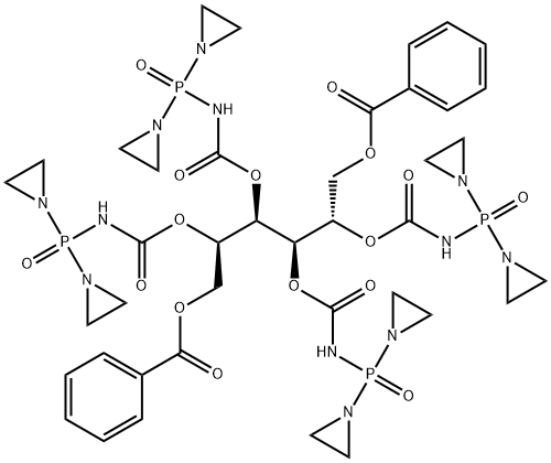 [(2R,3R,4R,5S)-6-benzoyloxy-2,3,4,5-tetrakis(diaziridin-1-ylphosphoryl carbamoyloxy)hexyl] benzoate