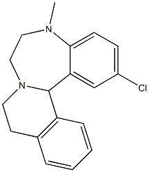 (+)-5,6,7,9,10,14b-Hexahydro-2-chloro-5-methylisoquino[2,1-d][1,4]benzodiazepine