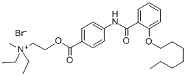 Diethyl(2-(4-(2-heptyloxybenzamido)benzoyloxy)ethyl)methylammonium bro mide
