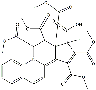 6,7-Dihydro-4-methylbenzo[f]cyclopenta[a]quinolizine-6,7,7a,8,9,10(8H)-hexacarboxylic acid hexamethyl ester
