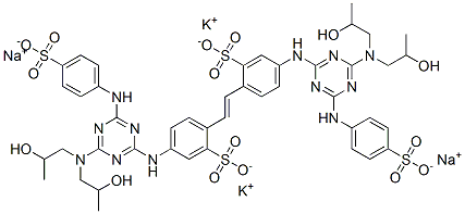 2,2'-(1,2-亚乙烯基)二[5-[[4-[二(2-羟丙基)氨基]-6-[(4-苯磺基)氨基]-1,3,5-三嗪-2-基]氨基]二苯磺酸二钾二钠盐