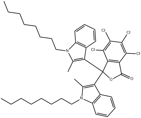 4,5,6,7-tetrachloro-3,3-bis(2-methyl-1-octyl-1H-indol-3-yl)phthalide