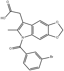 5-(3-Bromobenzoyl)-6-methyl-5H-1,3-dioxolo[4,5-f]indole-7-acetic acid