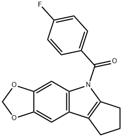 5,6,7,8-Tetrahydro-5-(p-fluorobenzoyl)cyclopenta[b]-1,3-dioxolo[4,5-f]indole