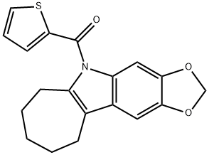 5,6,7,8,9,10-Hexahydro-5-[(2-thienyl)carbonyl]cyclohepta[b]-1,3-dioxolo[4,5-f]indole