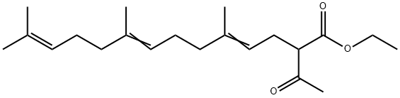 2-Acetyl-5,9,13-trimethyl-4,8,12-tetradecatrienoic acid ethyl ester