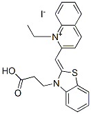 2-[[3-(2-carboxyethyl)-3H-benzothiazol-2-ylidene]methyl]-1-ethylquinolinium iodide