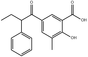 2-Hydroxy-3-methyl-5-(2-phenylbutyryl)benzoic acid
