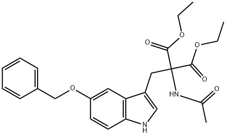 diethyl 2-acetamido-2-((5-(phenylmethoxy)indol-3-yl)methyl)malonate
