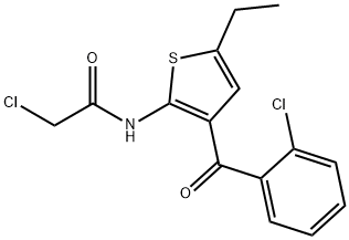 2-(CHLOROACETYLAMINO)-3-(O-CHLOROBENZOYL)-5-ETHYLTHIOPHENE