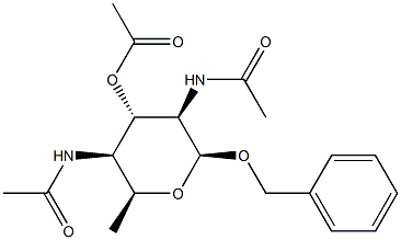 Phenylmethyl 3-O-acetyl-2,4-bis(acetylamino)-2,4,6-trideoxy-β-L-idopyranoside