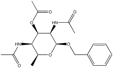 Phenylmethyl 3-O-acetyl-2,4-bis(acetylamino)-2,4,6-trideoxy-β-L-talopyranoside
