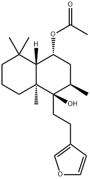 1-[2-(3-Furyl)ethyl]decahydro-2α,5,5,8aβ-tetramethylnaphthalene-1α,4β-diol 4-acetate