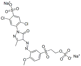 disodium 2,5-dichloro-4-[4,5-dihydro-4-[[2-methoxy-5-[[2-(sulphonatooxy)ethyl]sulphonyl]phenyl]azo]-3-methyl-5-oxo-1H-pyrazol-1-yl]benzenesulphonate