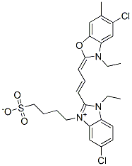 5-氯-1-乙基-2-[3-(5-氯-3-乙基-6-甲基-2(3H)-苯并恶唑亚基)-1-丙烯基]-3-(4-磺丁基)苯并咪唑内翁盐
