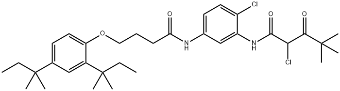 N-[5-[[4-[2,4-bis(1,1-dimethylpropyl)phenoxy]-1-oxobutyl]amino]-2-chlorophenyl]-2-chloro-4,4-dimethyl-3-oxovaleramide