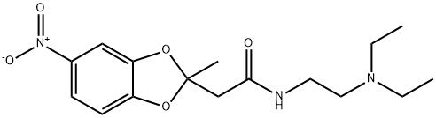 N-(2-Diethylaminoethyl)-2-methyl-5-nitro-1,3-benzodioxole-2-acetamide