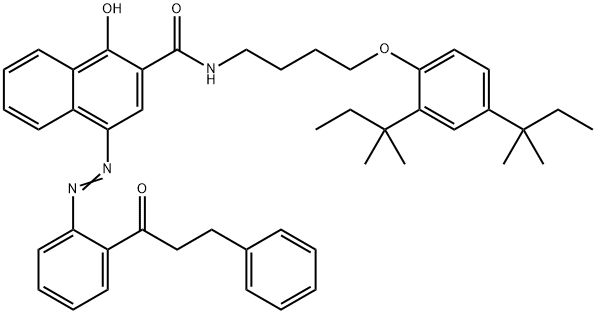 N-[4-(2,4-Di-tert-pentylphenoxy)butyl]-1-hydroxy-4-[2-(3-phenylpropionyl)phenylazo]-2-naphthamide
