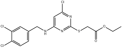 [[4-Chloro-6-[[(3,4-dichlorophenyl)methyl]amino]-2-pyrimidinyl]thio]acetic acid ethyl ester