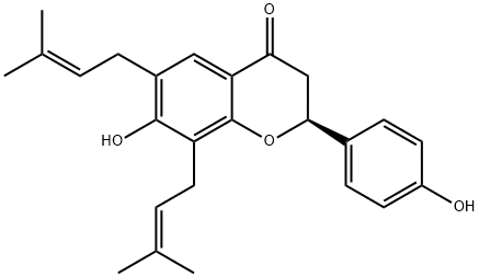 (S)-2,3-Dihydro-7-hydroxy-2-(4-hydroxyphenyl)-6,8-bis(3-methyl-2-butenyl)-4H-1-benzopyran-4-one