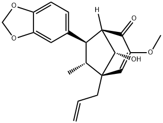 (1R,5R,8-anti)-7β-(1,3-Benzodioxol-5-yl)-8-hydroxy-3-methoxy-6α-methyl-5-(2-propenyl)bicyclo[3.2.1]oct-3-en-2-one