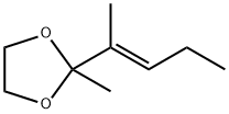 1,3-Dioxolane,  2-methyl-2-(1-methyl-1-butenyl)-,  (E)-  (9CI)