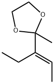1,3-Dioxolane,  2-(1-ethyl-1-propenyl)-2-methyl-,  (E)-  (9CI)